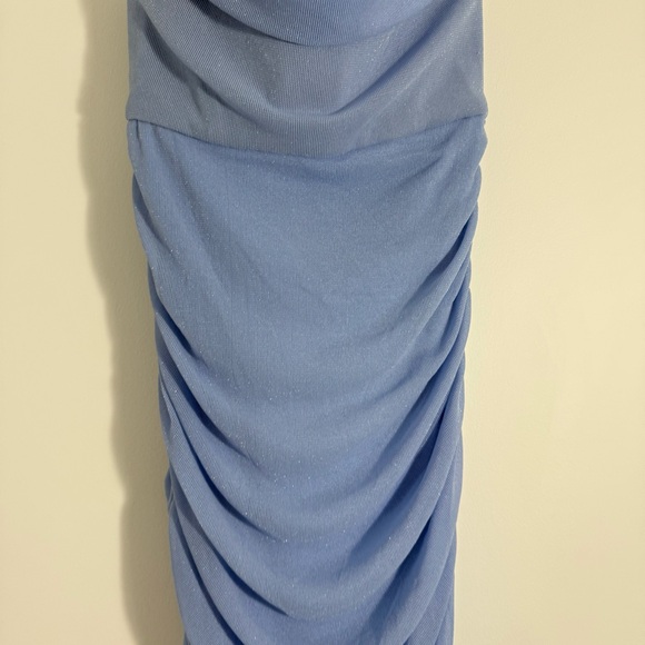 Michael Costello x REVOLVE India Ruched Corset Midi Dress in Periwinkle Medium - Picture 5 of 12